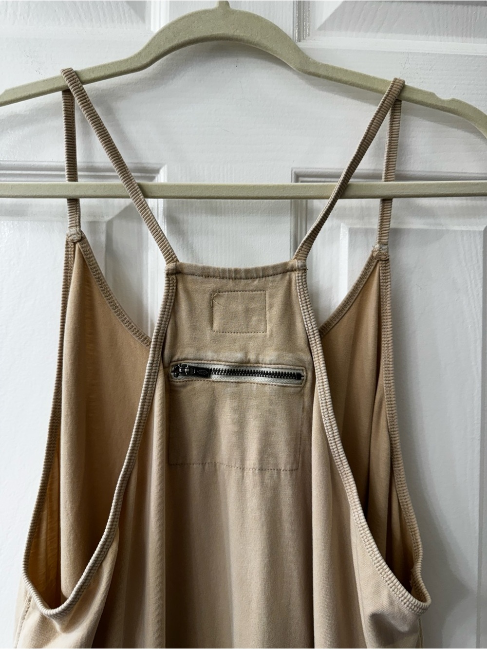 Free People FP Movement Hot Shot Onesie Mocha Latte Slouchy Jumpsuit Sz M - Picture 8 of 11